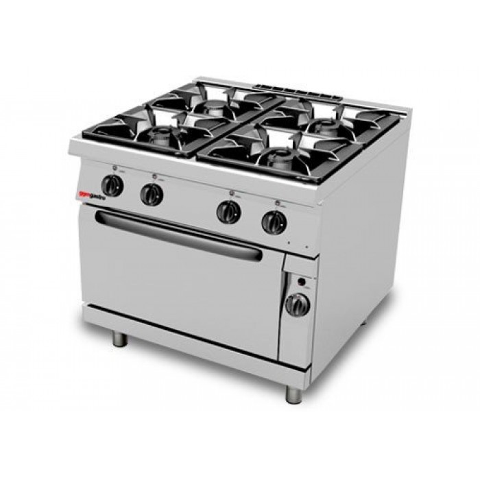 Газовая плита4xгорелки + Газовая печь 2/1 GN ggmgastro GHM999+GB21 Газовая плита4xгорелки + Газовая печь 2/1 GN ggmgastro GHM999+GB21